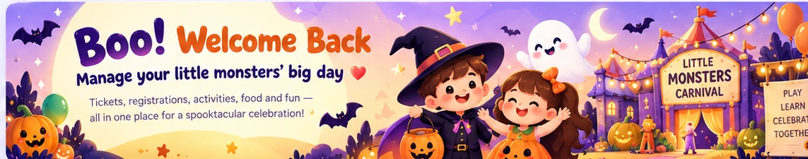 Friendly Halloween carnival illustration
